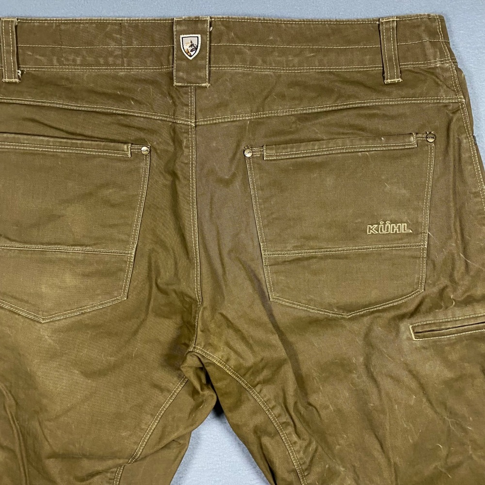 Kuhl Rydr Mens 36x32 Brown Vintage Patina Dye Articulated Work Hiking Pants
